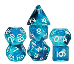 Noctilucent Jellyfish Dice 7-Dice Set Blue Glitter Dnd Dice Set - 