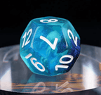 Noctilucent Jellyfish Dice 7-Dice Set Blue Glitter Dnd Dice Set - 