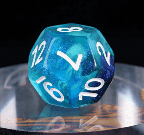 Noctilucent Jellyfish Dice 7-Dice Set Blue Glitter Dnd Dice Set - 