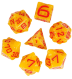 Cheese Dice | Funny Yellow 7-Dice Set for DnD Cheesy Chances - 