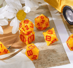 Cheese Dice | Funny Yellow 7-Dice Set for DnD Cheesy Chances - 