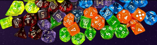 Translucent Polyhedral Lavender/gold 7-Die Set (with bonus die) - 