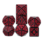 Celtic Knot Dice 7-Dice Set DND RPG Dice Druidic | White, Red, Orange, Yellow. Green, Blue - White