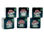 (Black) Mushroom Dice | Printed d6 Dice Featuring Cute Mushroom Numbered - 1 Dice