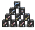 (Black) Sword Dice | Printed d6 Dice Featuring Fantasy Weapons Numbered - 1 Dice