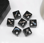 (Black) Sword Dice | Printed d6 Dice Featuring Fantasy Weapons Numbered - 1 Dice