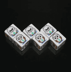 (White) Owl Dice | Printed d6 Dice Featuring Fantasy Animal Numbered - 1 Dice