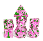 Dragon Fruit Themed Dice | 7-Dice Resin Dice Set Dnd Role Playing Set - 