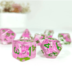 Dragon Fruit Themed Dice | 7-Dice Resin Dice Set Dnd Role Playing Set - 