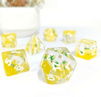 Pineapple Themed Dice | 7-Dice Resin Dice Set RPG Dice - 