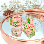 Tomato Themed Dice | 7-Dice Resin Dice Set DND Role Playing Dice - 
