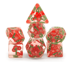 Tomato Themed Dice | 7-Dice Resin Dice Set DND Role Playing Dice - 