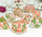 Tomato Themed Dice | 7-Dice Resin Dice Set DND Role Playing Dice - 