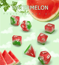 Watermelon | 7-Dice Resin Dice Set DND Dice Layered Dice - 