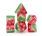 Watermelon | 7-Dice Resin Dice Set DND Dice Layered Dice - 