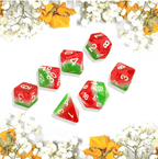 Watermelon | 7-Dice Resin Dice Set DND Dice Layered Dice - 