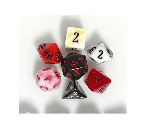 Random Blend | 7-Dice Acrylic Dice Set DND Dice Mystery - 