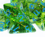 Mystic Archer's Enchantment | Green 7-Dice DND Hunter Dice Set - 