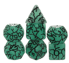 Jade Crackle Nexus: 7-Dice RPG Set - 