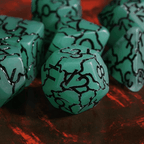 Jade Crackle Nexus: 7-Dice RPG Set - 