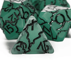 Jade Crackle Nexus: 7-Dice RPG Set - 