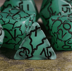Jade Crackle Nexus: 7-Dice RPG Set - 