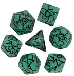 Jade Crackle Nexus: 7-Dice RPG Set - 