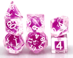 Dice-in-Dice 7-Dice Set w/White-on-White Numbers Dnd Dice Set - 