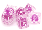 Dice-in-Dice 7-Dice Set w/White-on-White Numbers Dnd Dice Set - 
