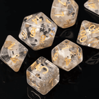 Puppy Dog 7-Dice Set w/Gold Numbers Dnd Dice Set Dog Dice - 