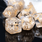 Puppy Dog 7-Dice Set w/Gold Numbers Dnd Dice Set Dog Dice - 