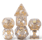 Puppy Dog 7-Dice Set w/Gold Numbers Dnd Dice Set Dog Dice - 