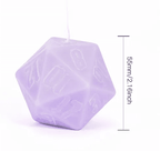 2x Dice Candle | 55mm Candle Dice with Carton Packaging (Purple/Green) - 
