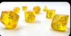 Borealis® Polyhedral Canary/white Luminary™ 7-Die Set (with bonus die) - 