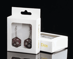 Rainbow Glitter Dice Earrings: D20 Dice Spinning Colors Nerdy RPG Jewelry - 