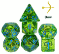 Mystic Archer's Enchantment | Green 7-Dice DND Hunter Dice Set - 