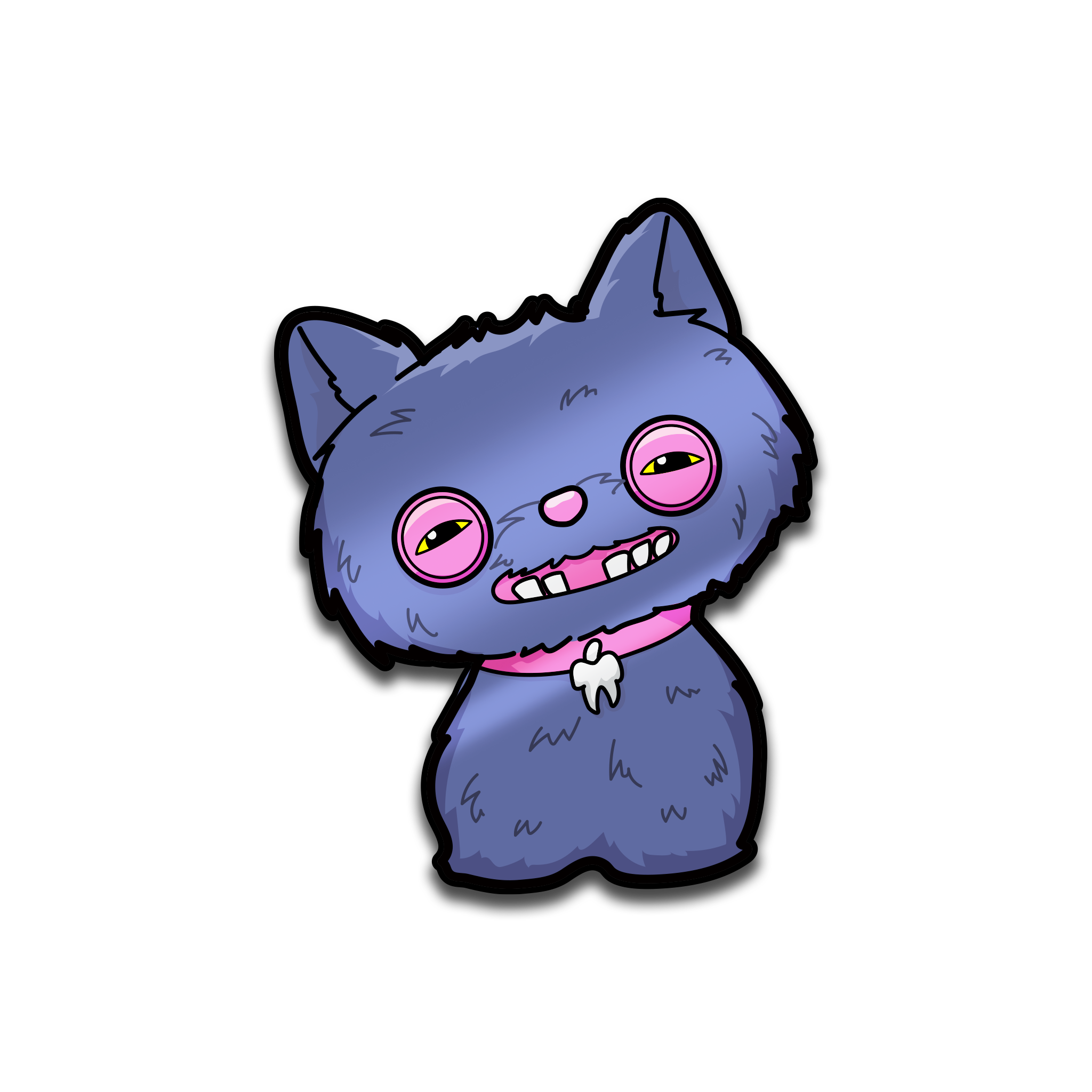 Fuggler - Alley Cats Cheezee (Blue) AR Pin