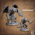 Draconian Shock Troop: Sculpt B (Male Dragonborn Soldier / Assassin) - Winged / Shield / Axe