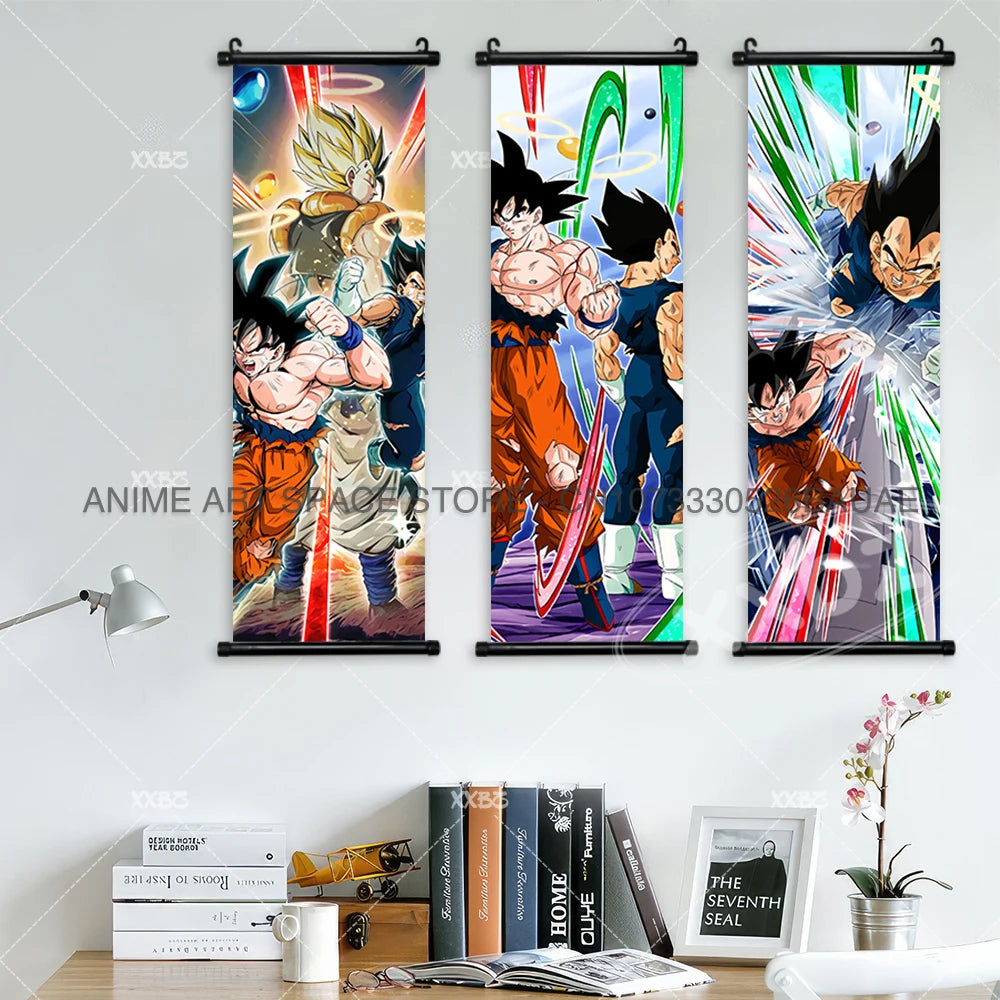 Dragon Ball DAIMA Hanging Painting Raditz Home Decoration Son Goku Wall Art Super Saiyan 4 Gogeta Scroll Picture Dabura Poster