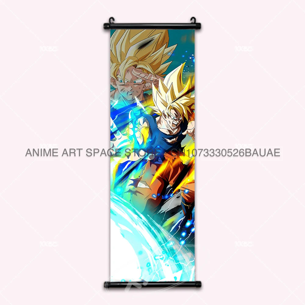 Dragon Ball DAIMA Hanging Painting Raditz Home Decoration Son Goku Wall Art Super Saiyan 4 Gogeta Scroll Picture Dabura Poster