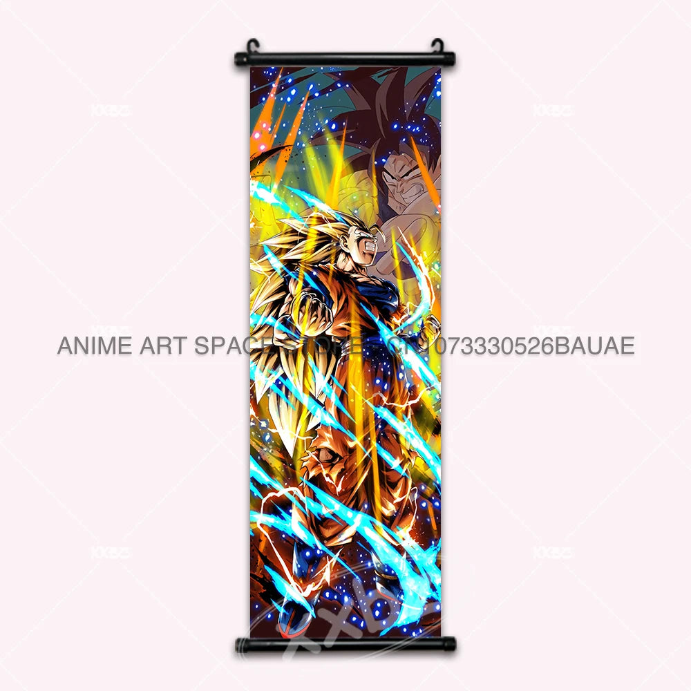 Dragon Ball DAIMA Hanging Painting Raditz Home Decoration Son Goku Wall Art Super Saiyan 4 Gogeta Scroll Picture Dabura Poster