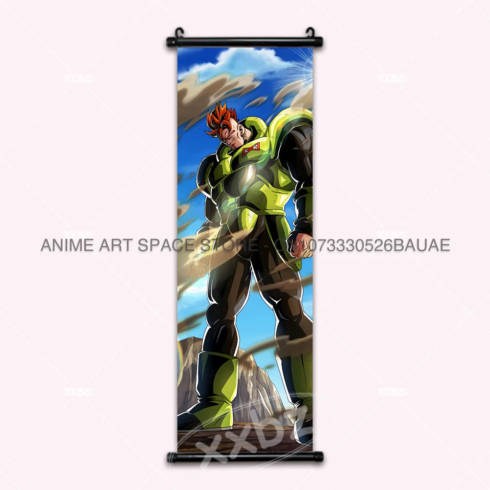 Dragon Ball DAIMA Hanging Painting Raditz Home Decoration Son Goku Wall Art Super Saiyan 4 Gogeta Scroll Picture Dabura Poster