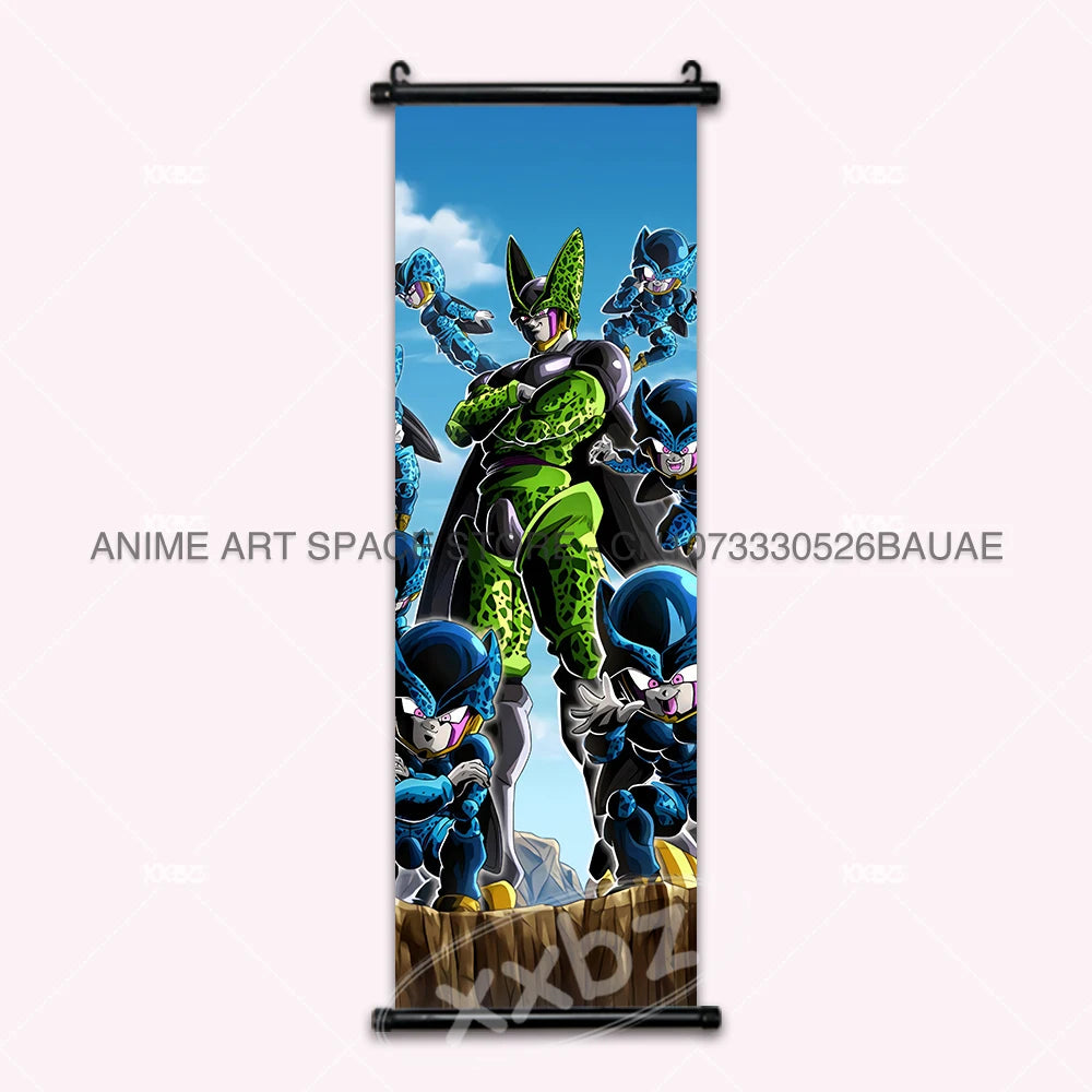 Dragon Ball DAIMA Hanging Painting Raditz Home Decoration Son Goku Wall Art Super Saiyan 4 Gogeta Scroll Picture Dabura Poster