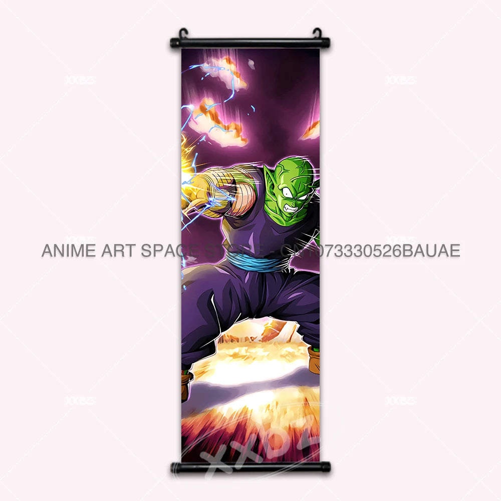 Dragon Ball DAIMA Hanging Painting Raditz Home Decoration Son Goku Wall Art Super Saiyan 4 Gogeta Scroll Picture Dabura Poster