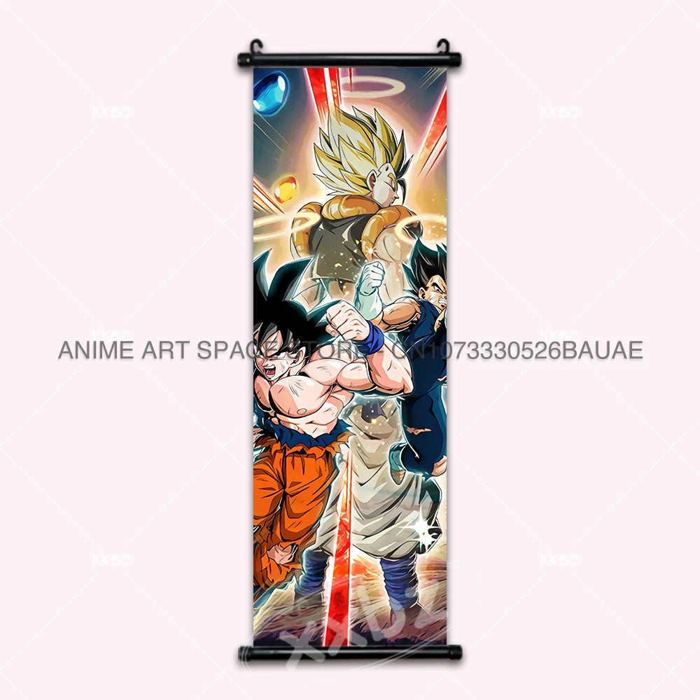 Dragon Ball DAIMA Hanging Painting Raditz Home Decoration Son Goku Wall Art Super Saiyan 4 Gogeta Scroll Picture Dabura Poster