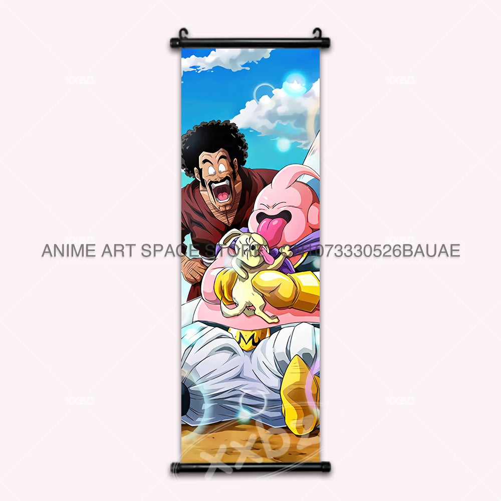 Dragon Ball DAIMA Hanging Painting Raditz Home Decoration Son Goku Wall Art Super Saiyan 4 Gogeta Scroll Picture Dabura Poster