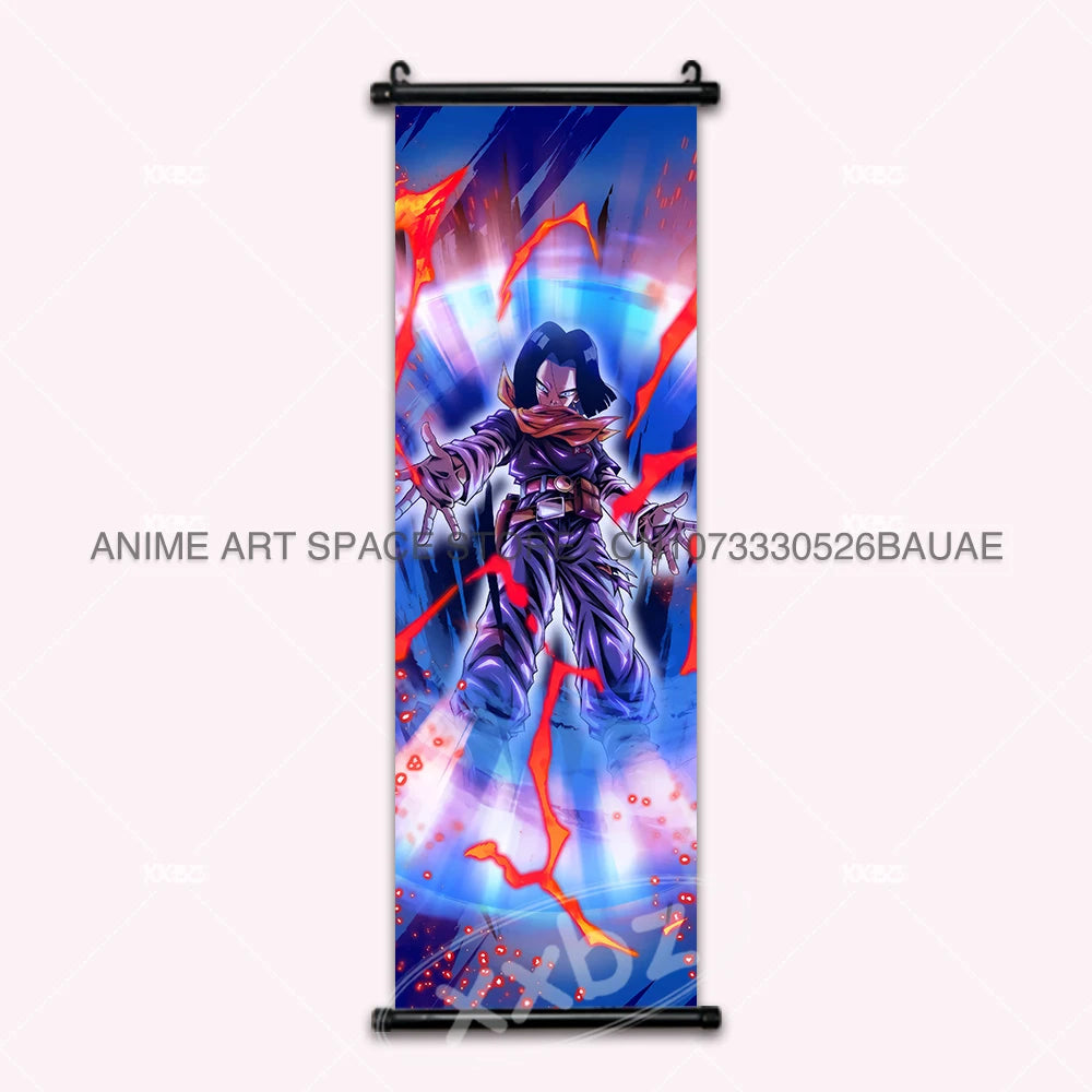 Dragon Ball DAIMA Hanging Painting Raditz Home Decoration Son Goku Wall Art Super Saiyan 4 Gogeta Scroll Picture Dabura Poster