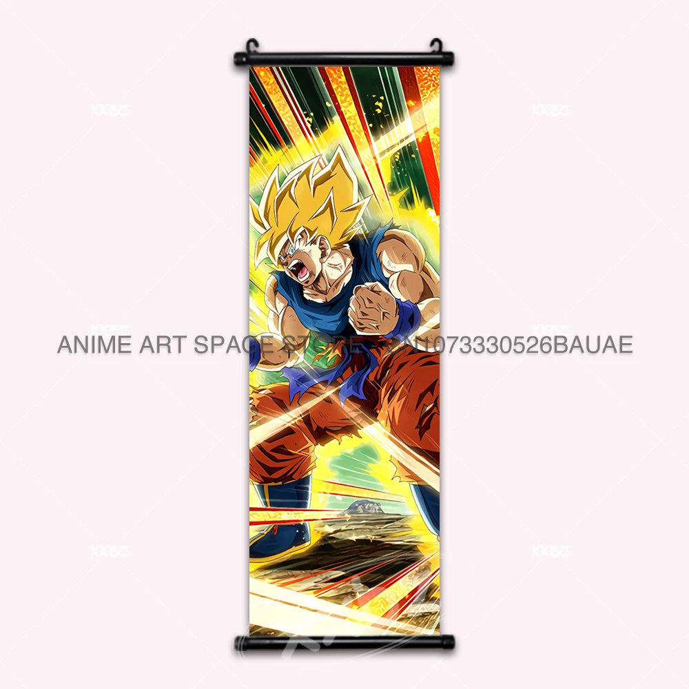 Dragon Ball DAIMA Hanging Painting Raditz Home Decoration Son Goku Wall Art Super Saiyan 4 Gogeta Scroll Picture Dabura Poster