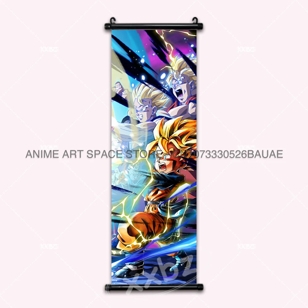 Dragon Ball DAIMA Hanging Painting Raditz Home Decoration Son Goku Wall Art Super Saiyan 4 Gogeta Scroll Picture Dabura Poster