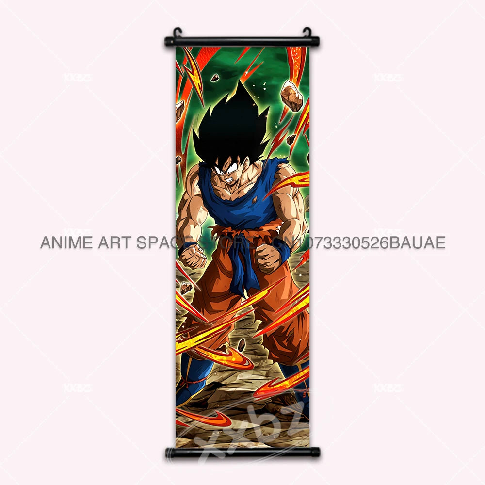 Dragon Ball DAIMA Hanging Painting Raditz Home Decoration Son Goku Wall Art Super Saiyan 4 Gogeta Scroll Picture Dabura Poster